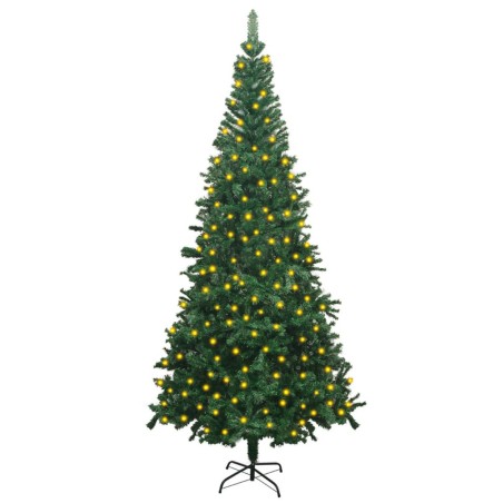 Künstlicher Weihnachtsbaum mit LEDs L 240 cm Grün