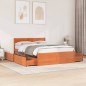 vidaXL Massivholzbett ohne Matratze Wachsbraun 120x200 cm Kiefernholz vidaXL Massivholzbett ohne Matratze Wachsbraun 120x200 cm Kiefernholz