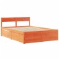 vidaXL Massivholzbett ohne Matratze Wachsbraun 120x200 cm Kiefernholz vidaXL Massivholzbett ohne Matratze Wachsbraun 120x200 cm Kiefernholz