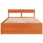vidaXL Massivholzbett ohne Matratze Wachsbraun 120x200 cm Kiefernholz vidaXL Massivholzbett ohne Matratze Wachsbraun 120x200 cm Kiefernholz