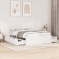 vidaXL Massivholzbett ohne Matratze Weiß 135x190 cm Kiefernholz