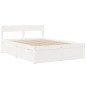 vidaXL Massivholzbett ohne Matratze Weiß 135x190 cm Kiefernholz