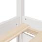 vidaXL Massivholzbett ohne Matratze Weiß 135x190 cm Kiefernholz