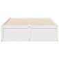vidaXL Massivholzbett ohne Matratze Weiß 135x190 cm Kiefernholz vidaXL Massivholzbett ohne Matratze Weiß 135x190 cm Kiefernholz