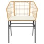 vidaXL Gartenstühle 2 Stk. mit Kissen Braun Poly Rattan vidaXL Gartenstühle 2 Stk. mit Kissen Braun Poly Rattan