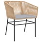 vidaXL Gartenstühle 2 Stk. mit Kissen Braun Poly Rattan vidaXL Gartenstühle 2 Stk. mit Kissen Braun Poly Rattan