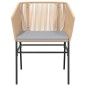 vidaXL Gartenstühle 2 Stk. mit Kissen Braun Poly Rattan vidaXL Gartenstühle 2 Stk. mit Kissen Braun Poly Rattan
