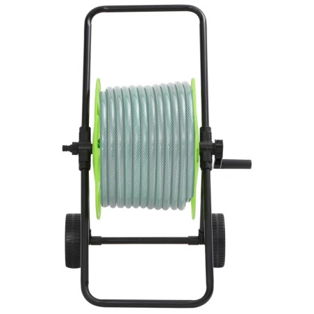 vidaXL Schlauchwagen für 60 m 1/2" Schlauch Stahl Grün