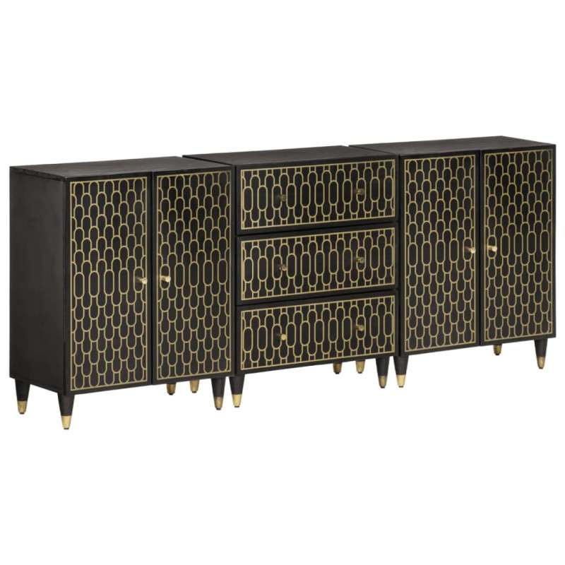 vidaXL Beistellschränke 3 Stk. 60x33x75 cm Massivholz Mango vidaXL Beistellschränke 3 Stk. 60x33x75 cm Massivholz Mango