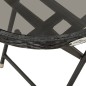vidaXL 3-tlg. Bistro-Set mit Kissen Schwarz Poly Rattan und Glas vidaXL 3-tlg. Bistro-Set mit Kissen Schwarz Poly Rattan und Glas
