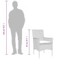 vidaXL 3-tlg. Bistro-Set mit Kissen Schwarz Poly Rattan und Glas vidaXL 3-tlg. Bistro-Set mit Kissen Schwarz Poly Rattan und Glas