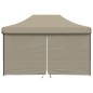 vidaXL Partyzelt Faltbar Pop-Up mit 4 Seitenteilen Taupe vidaXL Partyzelt Faltbar Pop-Up mit 4 Seitenteilen Taupe