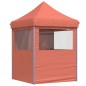 vidaXL Partyzelt Faltbar Pop-Up mit 4 Seitenteilen Terrakottarot vidaXL Partyzelt Faltbar Pop-Up mit 4 Seitenteilen Terrakottarot
