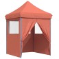 vidaXL Partyzelt Faltbar Pop-Up mit 4 Seitenteilen Terrakottarot vidaXL Partyzelt Faltbar Pop-Up mit 4 Seitenteilen Terrakottarot
