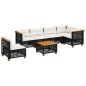 vidaXL 7-tlg. Garten-Sofagarnitur mit Kissen Schwarz Poly Rattan vidaXL 7-tlg. Garten-Sofagarnitur mit Kissen Schwarz Poly Rattan