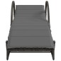 vidaXL Sonnenliegen 2 Stk. mit Auflagen Grau Poly Rattan vidaXL Sonnenliegen 2 Stk. mit Auflagen Grau Poly Rattan