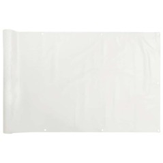 vidaXL Balkon-Sichtschutz Weiß 400x90 cm PVC