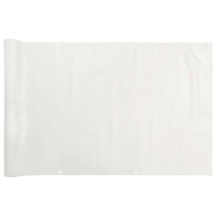vidaXL Balkon-Sichtschutz Weiß 1000x120 cm PVC