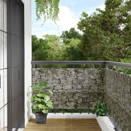 vidaXL Balkon-Sichtschutz Steinoptik 800x120 cm PVC