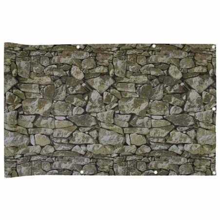 vidaXL Balkon-Sichtschutz Steinoptik 800x120 cm PVC