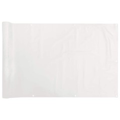 vidaXL Balkon-Sichtschutz Weiß 400x120 cm PVC