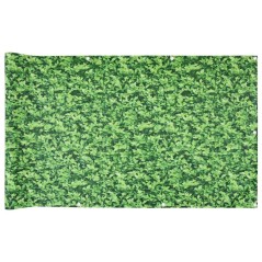 vidaXL Balkon-Sichtschutz Pflanzen-Optik Grün 700x90 cm PVC