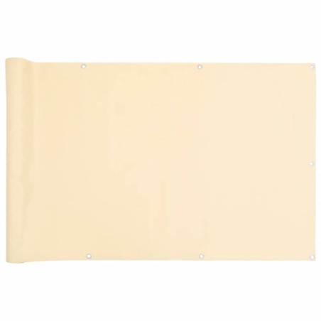vidaXL Balkon-Sichtschutz Creme 600x90 cm PVC