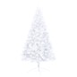 Künstlicher Halber Weihnachtsbaum mit LEDs & Kugeln Weiß 150 cm Künstlicher Halber Weihnachtsbaum mit LEDs & Kugeln Weiß 150 cm