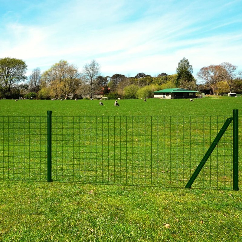 vidaXL Eurozaun Stahl 10 x 1,5 m Grün vidaXL Eurozaun Stahl 10 x 1,5 m Grün