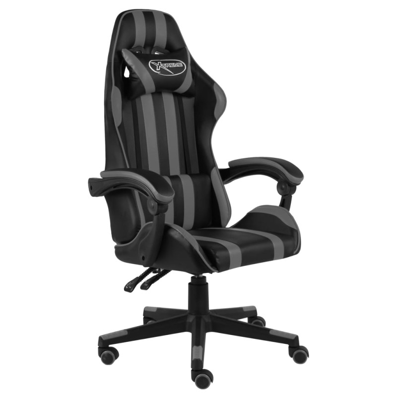 vidaXL Gaming-Stuhl Schwarz und Grau Kunstleder vidaXL Gaming-Stuhl Schwarz und Grau Kunstleder