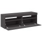 vidaXL TV-Schränke LED-Leuchten 2 Stk. Grau 60x35x40cm vidaXL TV-Schränke LED-Leuchten 2 Stk. Grau 60x35x40cm