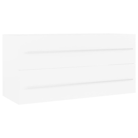 vidaXL Waschbeckenunterschrank Weiß 100x38,5x48 cm Holzwerkstoff