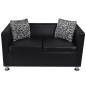vidaXL 2-Sitzer-Sofa Kunstleder Schwarz vidaXL 2-Sitzer-Sofa Kunstleder Schwarz