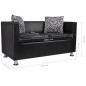 vidaXL 2-Sitzer-Sofa Kunstleder Schwarz vidaXL 2-Sitzer-Sofa Kunstleder Schwarz