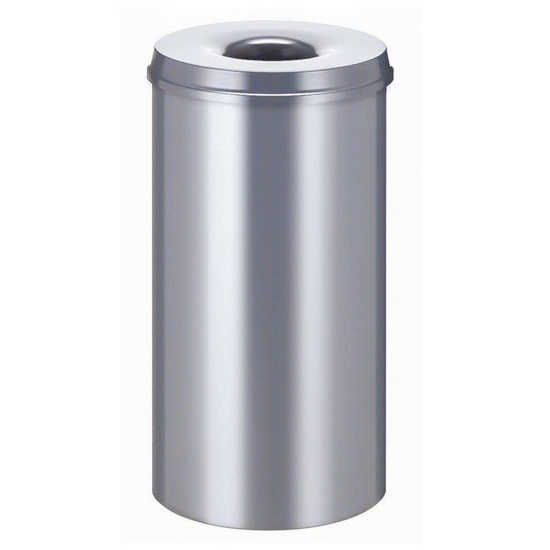 V-Part Papierkorb Selbstlöschend 50 L Silbern V-Part Papierkorb Selbstlöschend 50 L Silbern