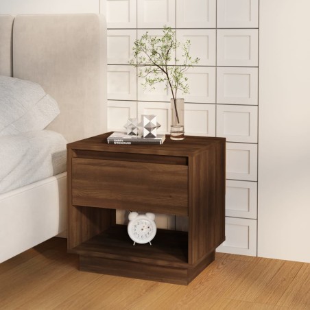 vidaXL Nachttisch Braun Eichen-Optik 45x34x44 cm Holzwerkstoff