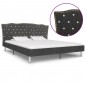 vidaXL Bett Dunkelgrau Stoff 160×200 cm