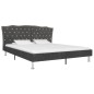 vidaXL Bett Dunkelgrau Stoff 160×200 cm