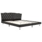 vidaXL Bett Dunkelgrau Stoff 160×200 cm