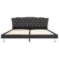 vidaXL Bett Dunkelgrau Stoff 160×200 cm