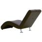 vidaXL Chaiselongue mit Kissen Braun Kunstleder vidaXL Chaiselongue mit Kissen Braun Kunstleder