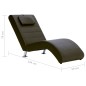 vidaXL Chaiselongue mit Kissen Braun Kunstleder vidaXL Chaiselongue mit Kissen Braun Kunstleder