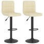 vidaXL Barhocker 2 Stk. Creme Stoff vidaXL Barhocker 2 Stk. Creme Stoff