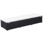 vidaXL Sonnenliege mit Auflage Poly Rattan Schwarz vidaXL Sonnenliege mit Auflage Poly Rattan Schwarz