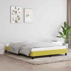 vidaXL Bettgestell ohne Matratze Grün 140x200 cm Stoff