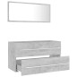 vidaXL 2-tlg. Badmöbel-Set Betongrau Holzwerkstoff vidaXL 2-tlg. Badmöbel-Set Betongrau Holzwerkstoff