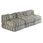 vidaXL 3-Sitzer Modularer Pouf Grau Gestreift Stoff vidaXL 3-Sitzer Modularer Pouf Grau Gestreift Stoff