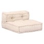 vidaXL 3-Sitzer Modularer Pouf Beige Stoff vidaXL 3-Sitzer Modularer Pouf Beige Stoff