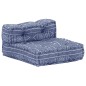 vidaXL 3-Sitzer Modularer Pouf Indigo Stoff vidaXL 3-Sitzer Modularer Pouf Indigo Stoff
