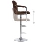 vidaXL Barhocker 2 Stk. Braun Stoff vidaXL Barhocker 2 Stk. Braun Stoff